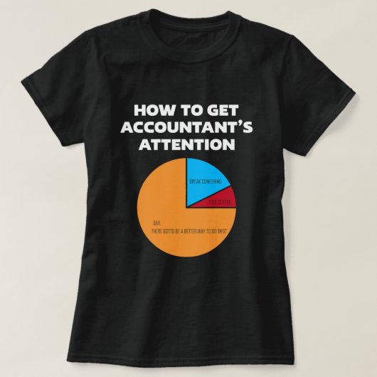 T-shirt Comment attirer l'attention des comptables Comptab (Design devant)