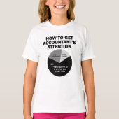 T-shirt Comment attirer l'attention du comptable Café grat (Devant)