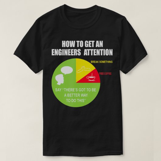 T-shirt Comment attirer l'attention d'un ingénieur amusant (Design devant)