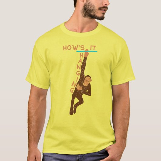 T-shirt Comment ça va accrocher le mignon singe graphique (Devant)