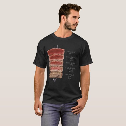 T-SHIRT COMMENT CUIRE STEAK (Devant entier)