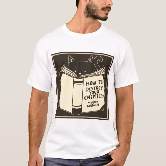 T-shirt Comment détruire vos ennemis Drôle Chat (Devant)
