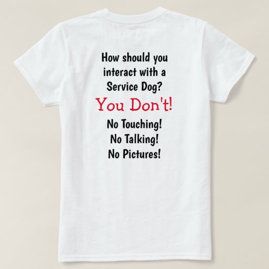T-shirt Comment devriez-vous interagir avec un chien aidan (Design dos)