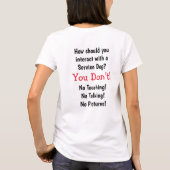 T-shirt Comment devriez-vous interagir avec un chien aidan (Dos)