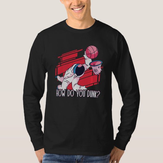 T-shirt Comment Dunk Astronaut Athlete Dunk Basketball (Devant)