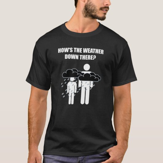 T-shirt Comment est le temps là bas (version sombre) (Devant)