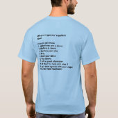 T-SHIRT COMMENT ÊTRE UN SUPER HÉROS : (Dos)