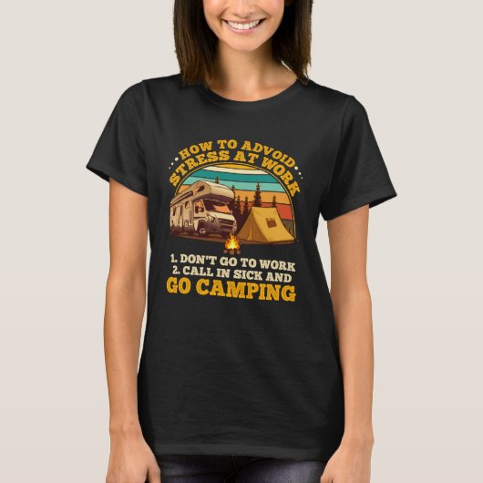 T-shirt Comment Éviter Le Stress Au Travail Ventilateurs D (Devant)
