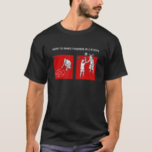 T-shirt Comment Faire Des Amis En 2 Étapes Goth Satan Emo