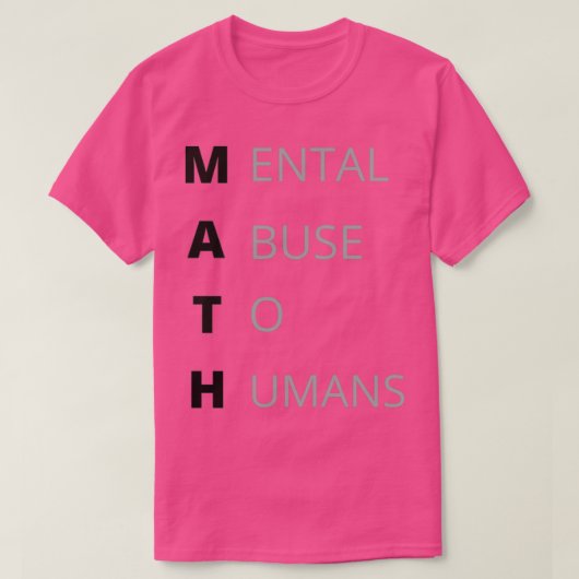 T-shirt Comment faire Math Funny 1 (Design devant)