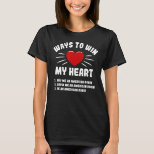 T-shirt Comment Gagner Mon Coeur Américain Robin Animal Mè
