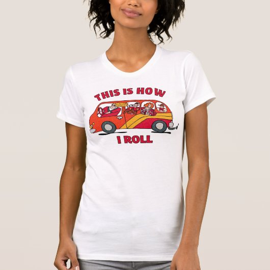 T-shirt Comment je roule le monospace de maman (Devant)