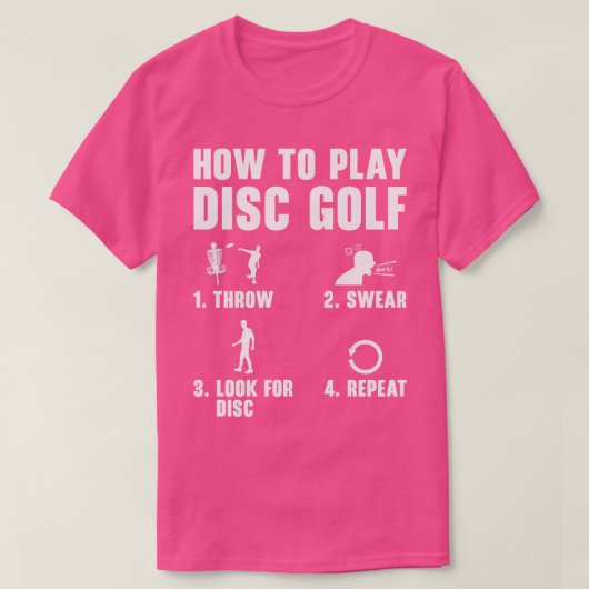 T-shirt Comment jouer Disc Golf Funny Frisbee Golf Player (Design devant)