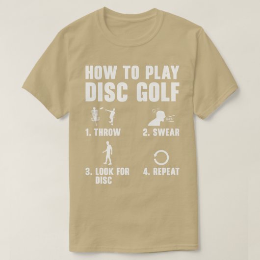 T-shirt Comment jouer Disc Golf Funny Frisbee Golf Player (Design devant)