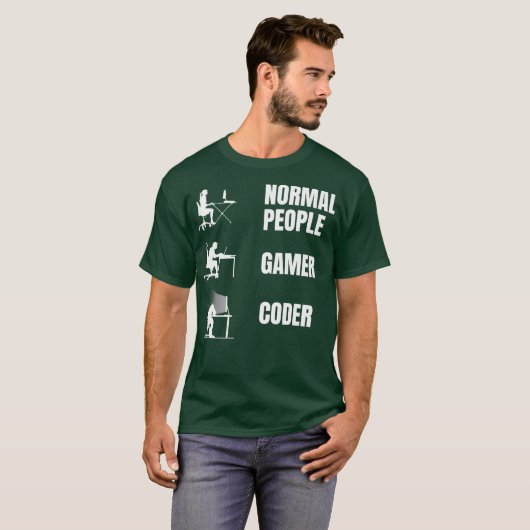 T-shirt Comment le programmeur assis Funny Codage Vêtement (Devant entier)