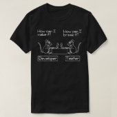 T-shirt Comment le tester Comment je peux le casser Tester (Design devant)