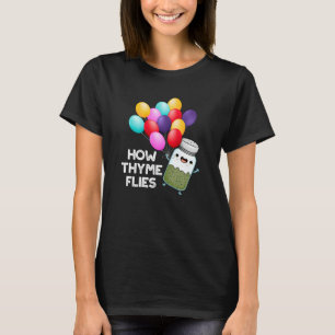T-shirt Comment le thym vole drôle Herbe Pun Dark BG