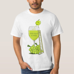 T-shirt Comment le vin est rendu amusant Graphique