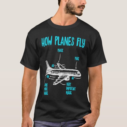 T-shirt Comment les avions volent avion Aérospatiale Ingén (Devant)