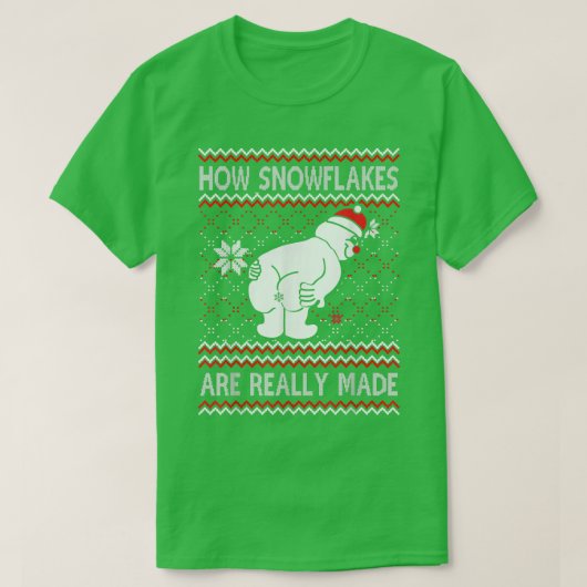 T-shirt Comment les flocons de neige sont vraiment faits B (Design devant)