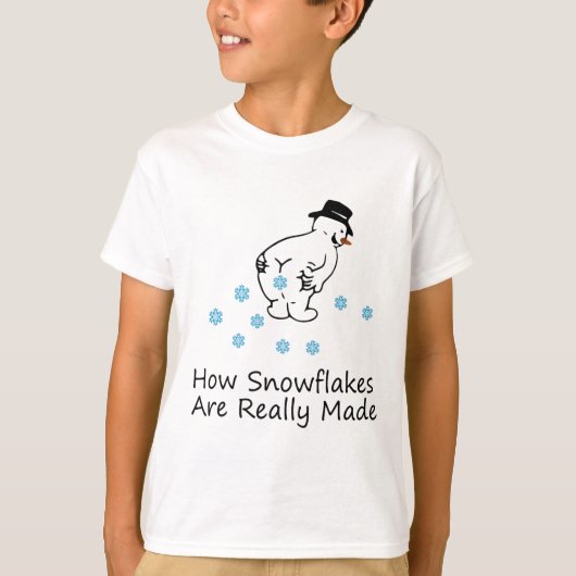 T-shirt Comment les flocons de neige sont vraiment faits N (Devant)