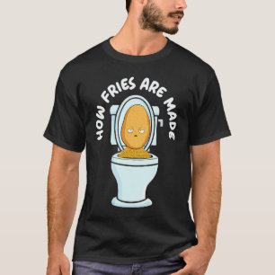 T-shirt Comment les frites sont faites Foodie végétarien v