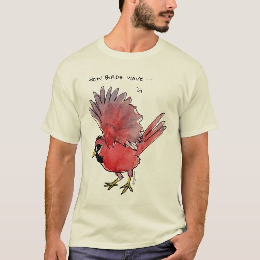 T-shirt Comment les oiseaux ondent Cardinal (Devant)
