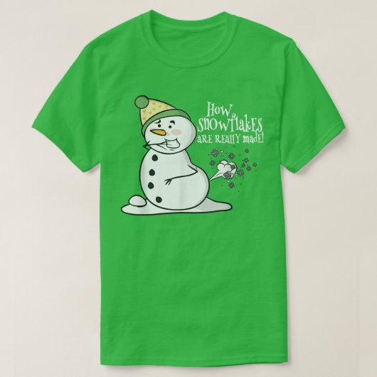 T-shirt Comment Les Snowflakes Sont Vraiment Rendu Snowman (Design devant)