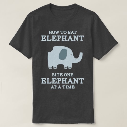 T-shirt Comment manger Eléphant Bite One Elephant à la foi (Design devant)