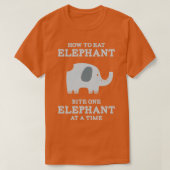 T-shirt Comment manger Eléphant Bite One Elephant à la foi (Design devant)