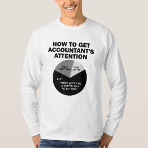 T-shirt Comment obtenir l'attention du comptable Café grat