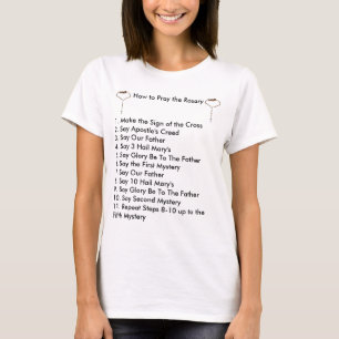 T-shirt Comment prier la chemise des femmes de chapelet