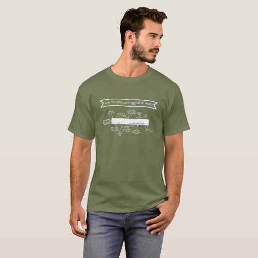 T-shirt Comment proclamer un mot gaélique (vert) (Devant entier)