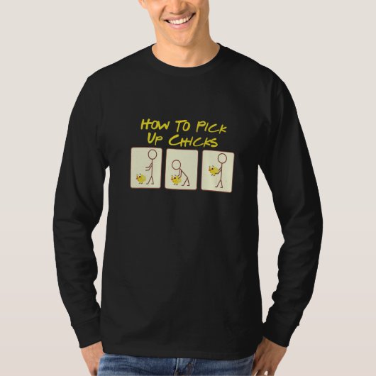 T-shirt Comment ramasser les poulets Dessins de poulet (Devant)