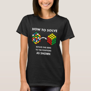T-shirt Comment résoudre le casse-tête cube drôle vitesse