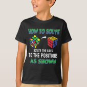 T-shirt Comment résoudre le cube de puzzle (Devant)