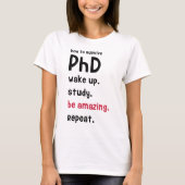 T-shirt Comment survivre au PhD (Devant)