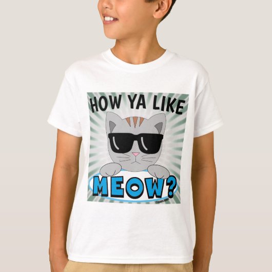 T-shirt Comment tu aimes MEOW ? Lunettes de soleil Papier  (Devant)