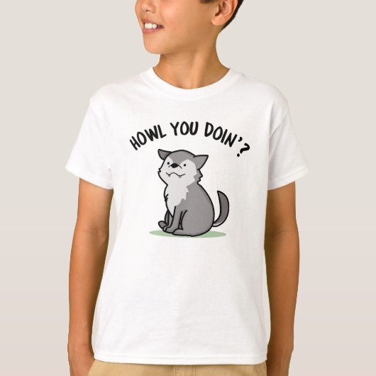 T-shirt Comment tu fais Funny Baby Wolf Pun (Devant)