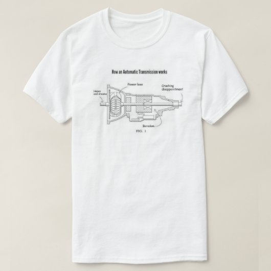 T-shirt Comment une transmission automatique fonctionne (Design devant)