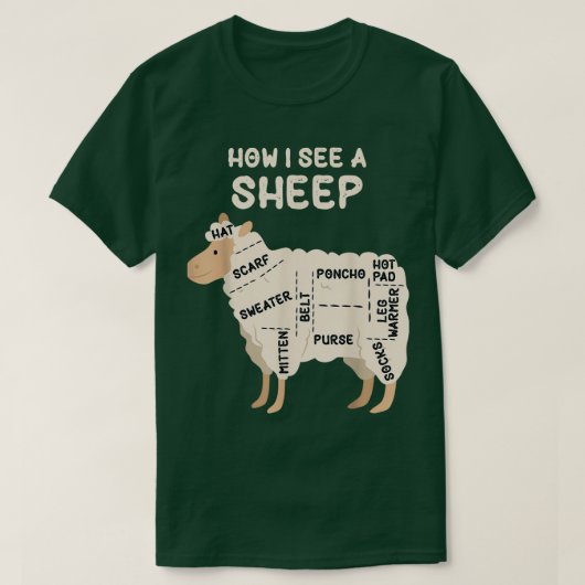 T-shirt Comment Voyez Un Mouton Drôle Mouton Mouton Louvai (Design devant)