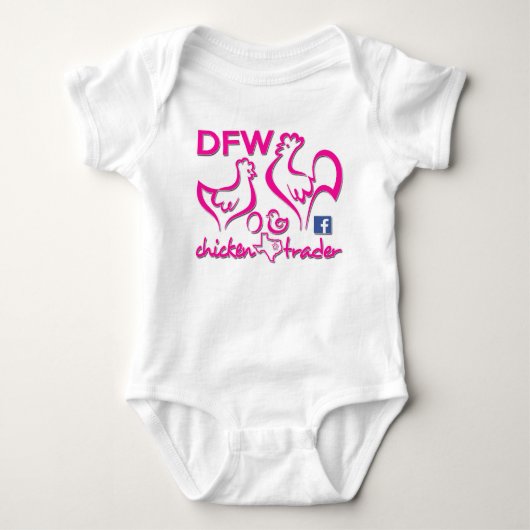 T-shirt Commerçant de poulet de DFW/graphiques roses (Devant)