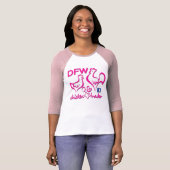 T-shirt Commerçant de poulet de DFW/graphiques roses (Devant entier)