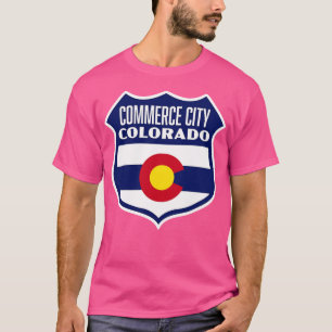 T-shirt Commerce City Colorado Retro Pavillon bleu