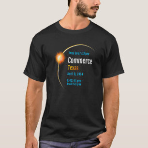 T-shirt Commerce Texas Tx Total Solar Eclipse 2024 1