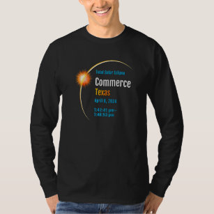 T-shirt Commerce Texas Tx Total Solar Eclipse 2024 1