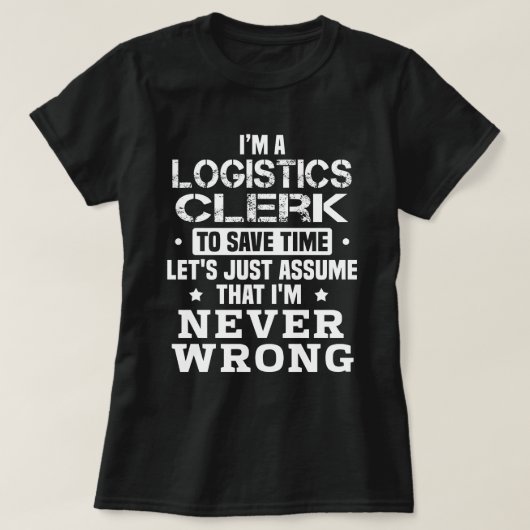 T-shirt commis à la logistique (Design devant)