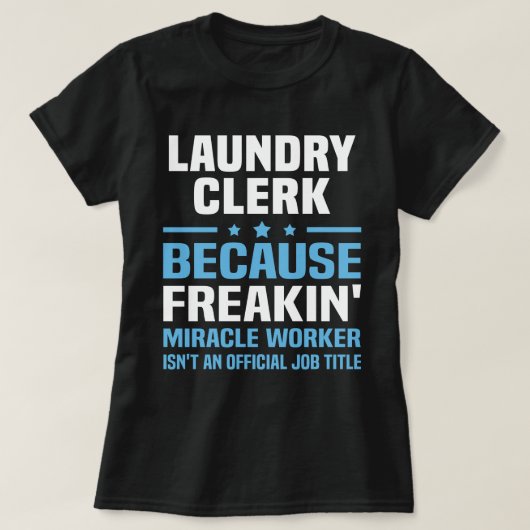 T-shirt Commis de blanchisserie (Design devant)