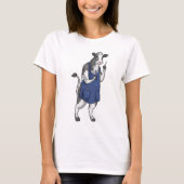 T-shirt Commode de coiffure pour vache ciseaux (Devant)
