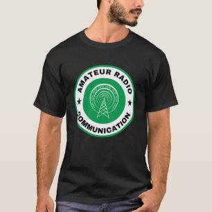 T-shirt communication radio amateur vert